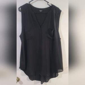 Sleeveless black top